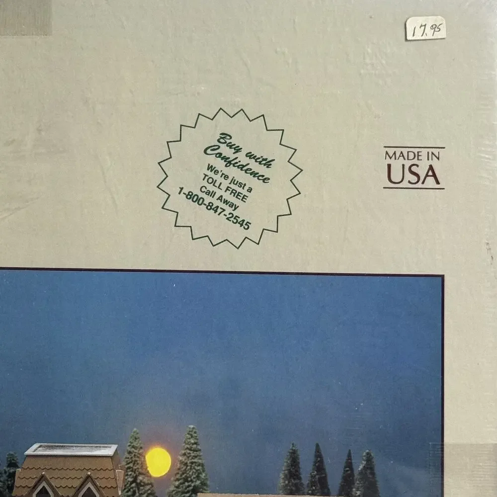 Greenleaf Village Station Store #8025 Vtg 1987 Sealed Model Kit Made in USA Wood